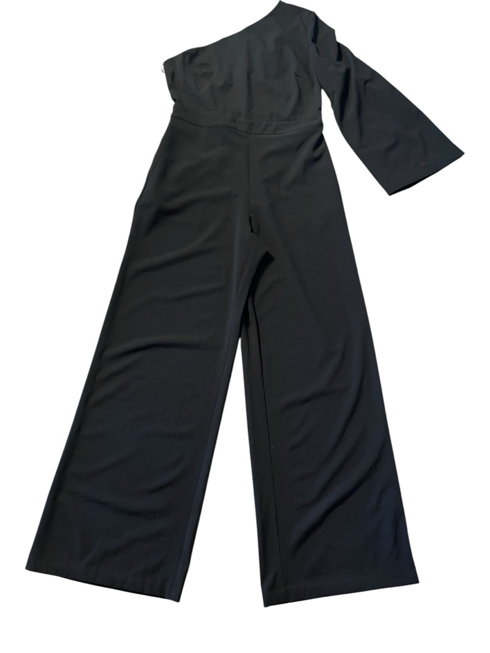 Banana Republic Black One Shoulder Wide Leg Jumpsuit Size 6 NWT Formal